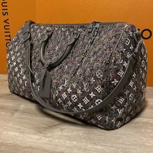 Louis Vuitton, Bags, Louis Vuitton Glitter Damier Keepall Mens Lv Ss22  Runway By Virgil Abloh